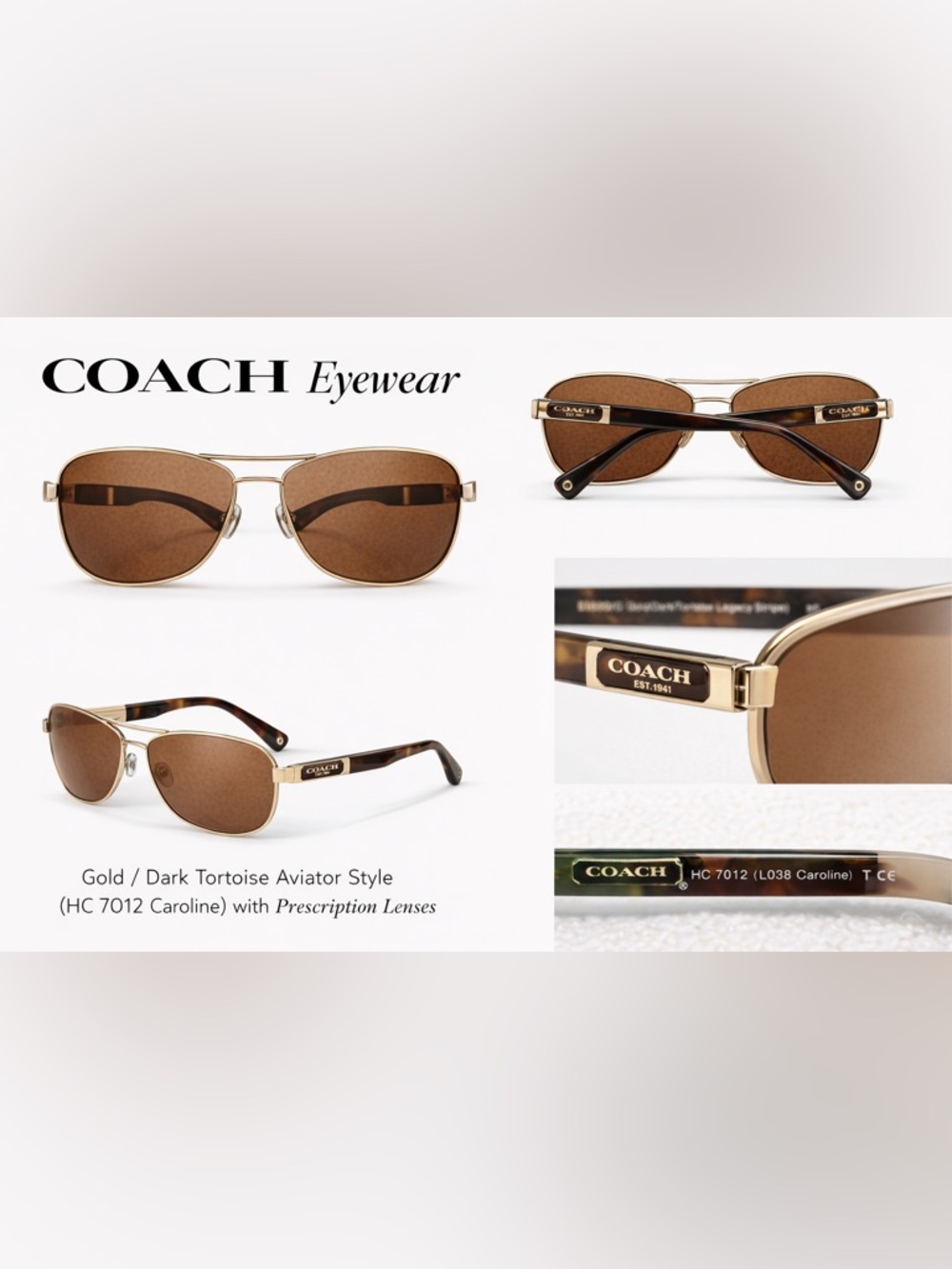 Coach Sunglasses HC7012 Caroline
